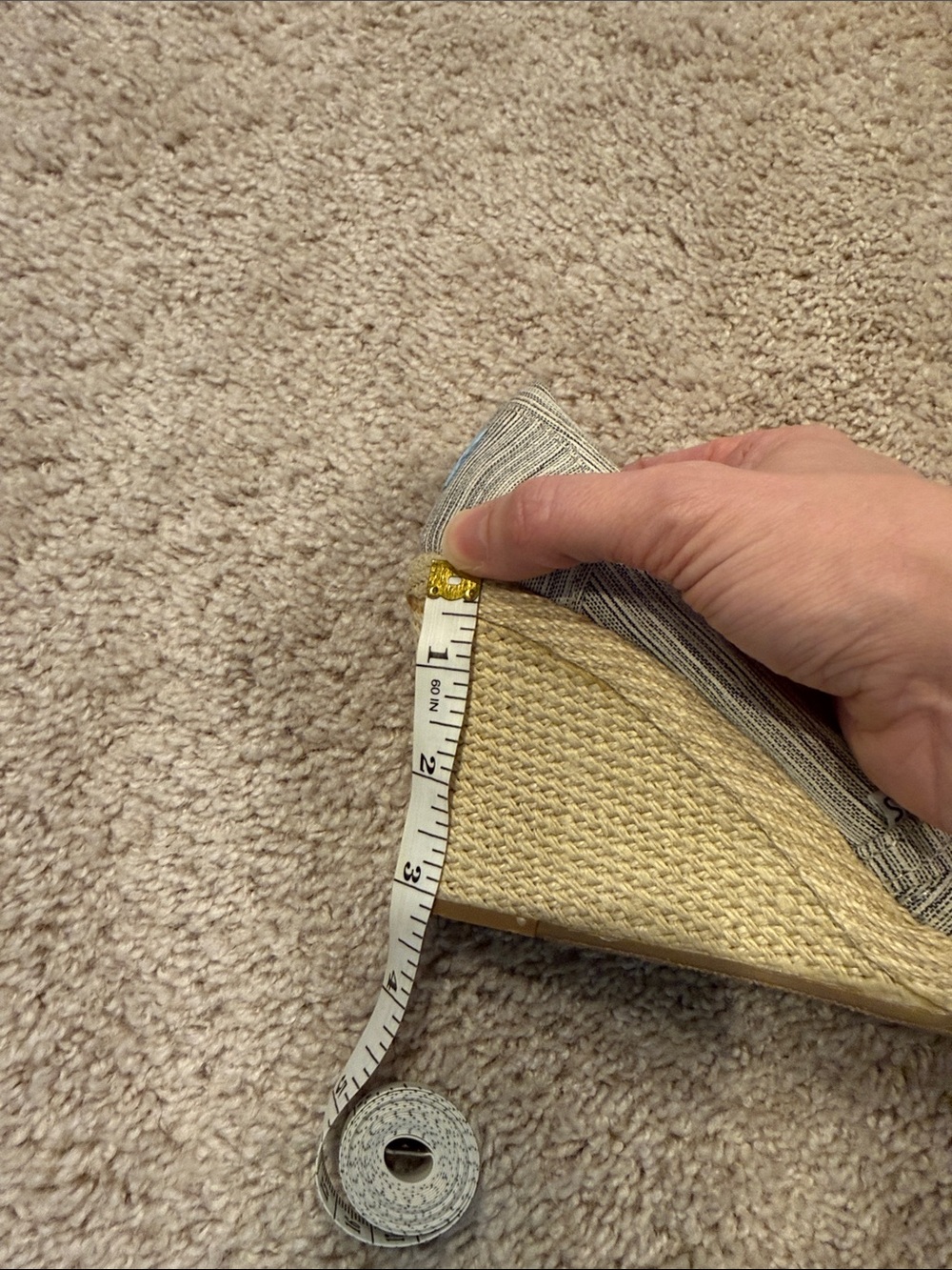Toms Tan Wedge Espadrilles with Peep-Toe women’s size 7 - Picture 7 of 7